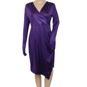 Bar III Liquid Shine Wrap Dress